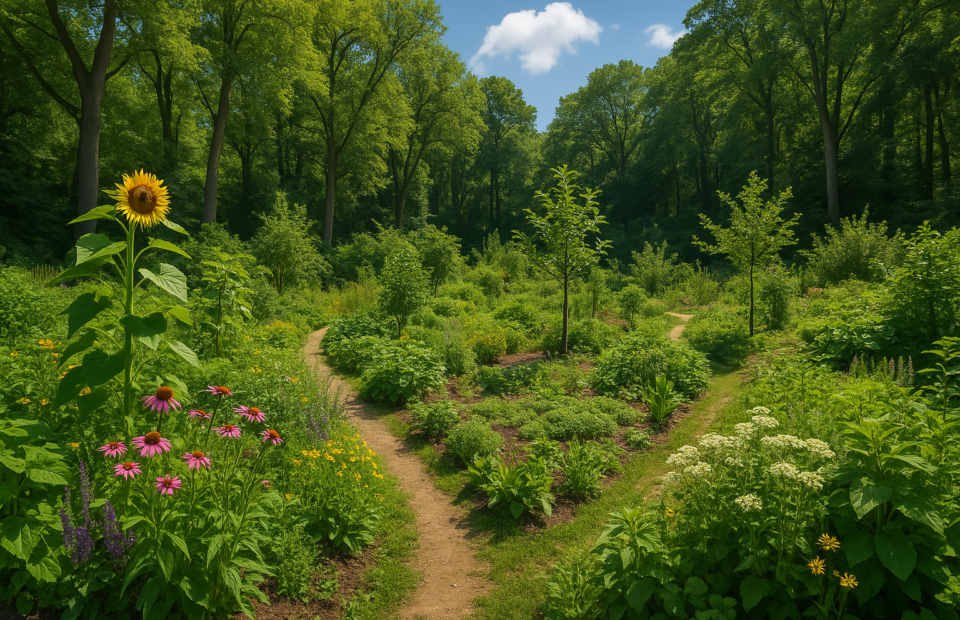 Titelbild zu „Sagenhafter Waldgarten in Wels: Ein grünes Wunder entsteht!“
